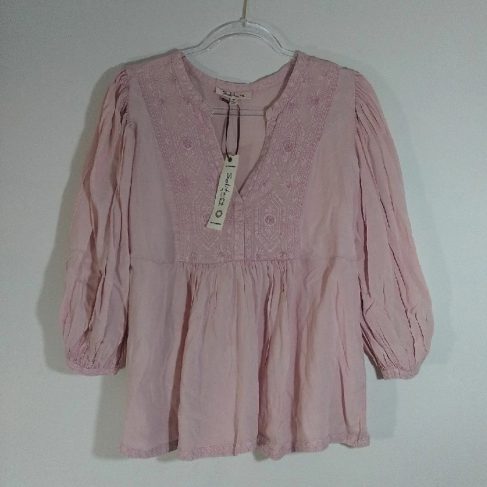 Solitaire Pink Boho Embroidered